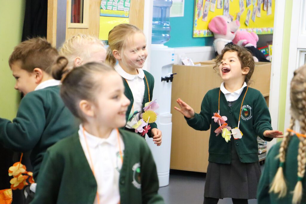 pupils dancing in eyfs class at cliffe woods primary school
