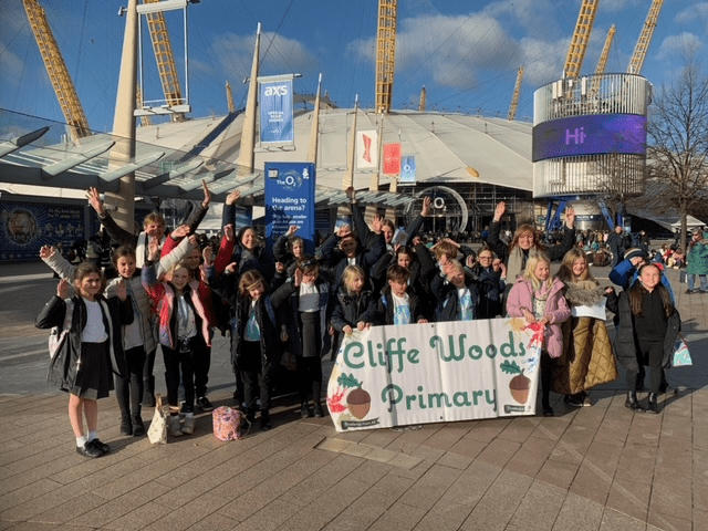 pupils from cliffe woods primary school perform at the o2 young voices concert