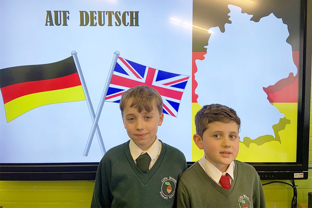 german lesson at cliffe woods primary school