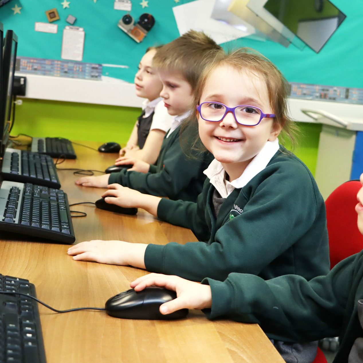 pupil in computing lesson at cliffe woods primary school