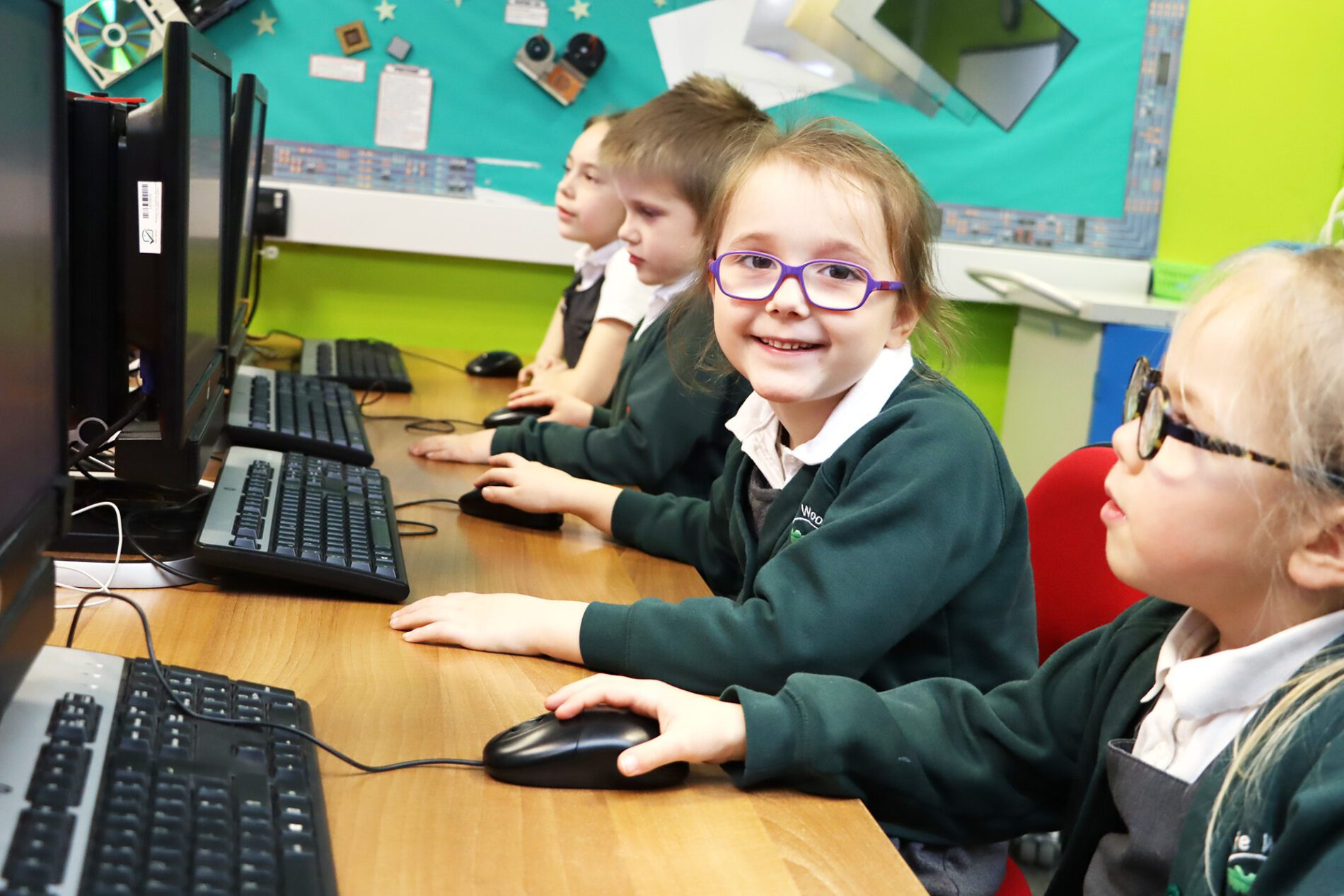 pupil in computing lesson at cliffe woods primary school